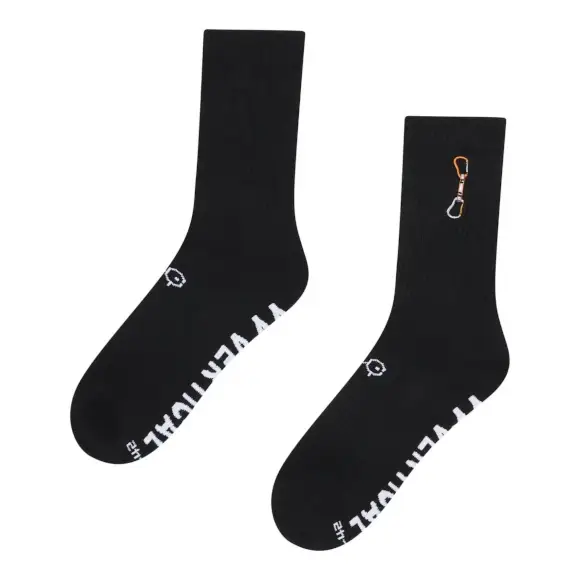 Szybka dostawa Skarpety z motywem wspinaczkowym YY Vertical Rock Socks Quickdraw Black