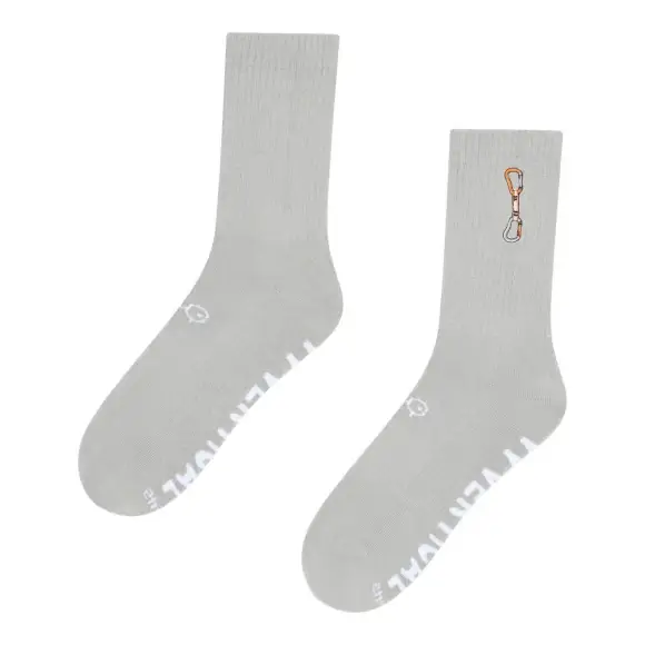 Szybka wysyłka Skarpety z motywem wspinaczkowym YY Vertical Rock Socks Quickdraw Grey