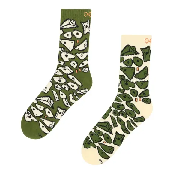 Taniej Skarpety z motywem wspinaczkowym YY Vertical Rock Socks Spray Wall Green