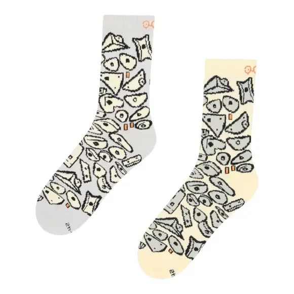 Wybór klientów Skarpety z motywem wspinaczkowym YY Vertical Rock Socks Spray Wall Grey