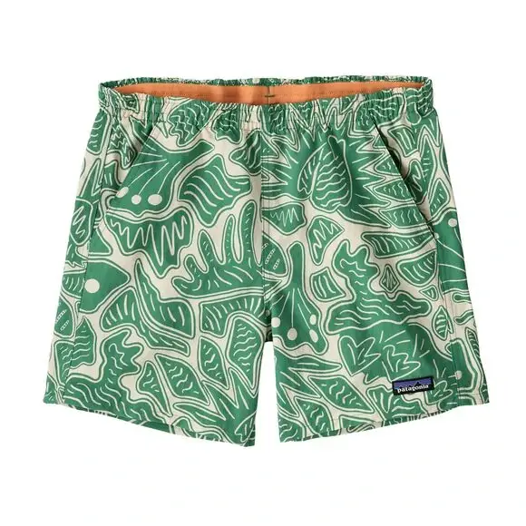 Spodenki damskie Patagonia Baggies Longs - 5" Bees and Flowers Heartleaf Green Ostatnie sztuki