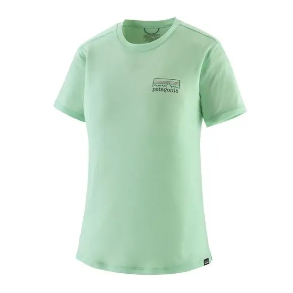 Koszulka damska Patagonia Capilene Cool Merino Blend Graphic Shirt Fitz Roy Strata Rinsed Green Dostępne od ręki