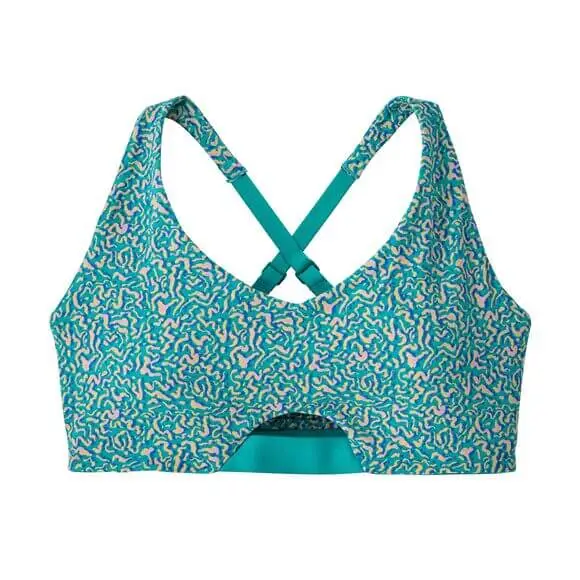 Nowy Biustonosz Patagonia Maipo Low-Impact Adjustable Bra Sea Texture Subtidal Blue