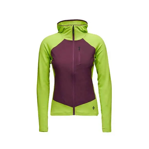 Kup teraz Bluza damska Black Diamond Coefficient LT Hybrid Hoody Aloe-Blackberry