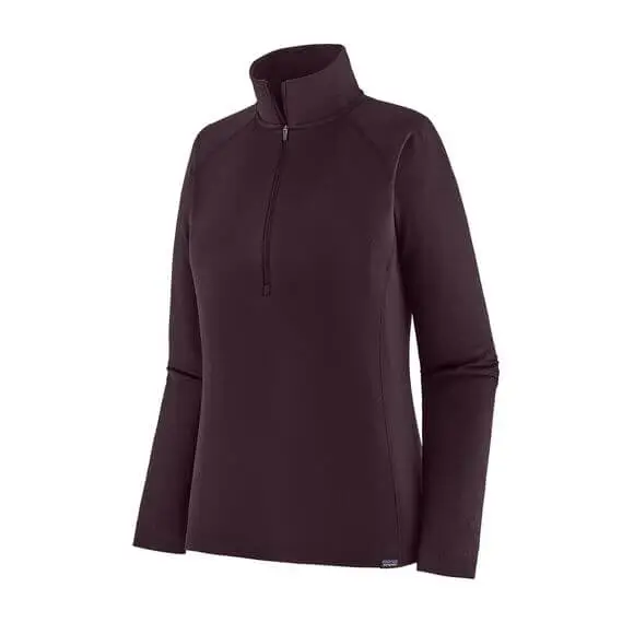 Ostatnie sztuki Koszulka damska Patagonia Capilene Midweight Zip Neck Obsidian Plum