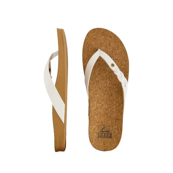 Wyprzedaż Damskie japonki Reef Cushion Court Twist White
