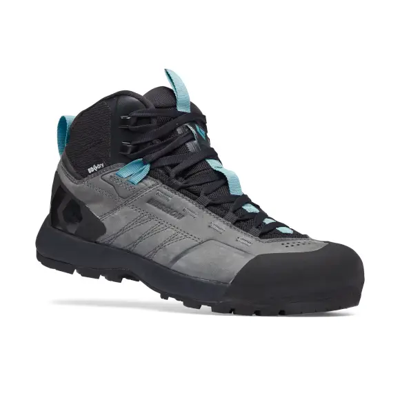 Wysoka jakość Damskie buty podejściowe Black Diamond Mission Leather WP Mid Steel Grey Costal Blue