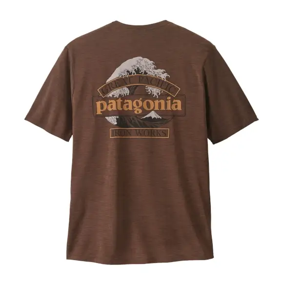 Koszulka szybkoschnąca Patagonia Capilene Cool Daily Shirt Great Waves Berm Brown - Light Berm Brown X-Dye Wyjątkowa oferta
