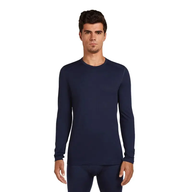 Niska cena Koszulka merino męska Icebreaker 200 Oasis LS Crewe MIDNIGHT NAVY