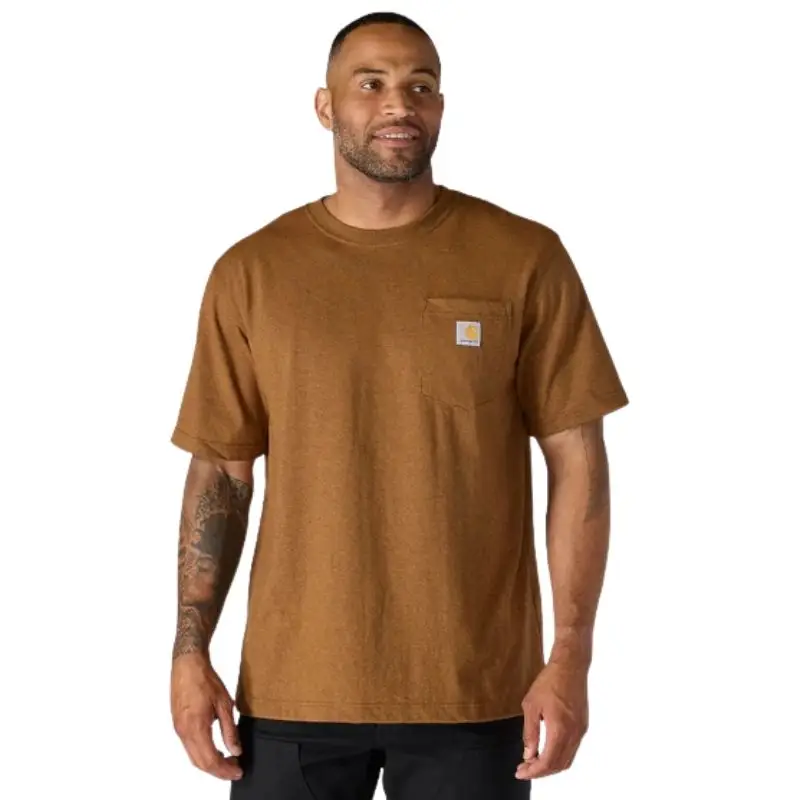 Koszulka bawełniana Carhartt Dearborn Relaxed Pocket T-Shirt Carhartt Brown Bezpieczna płatność