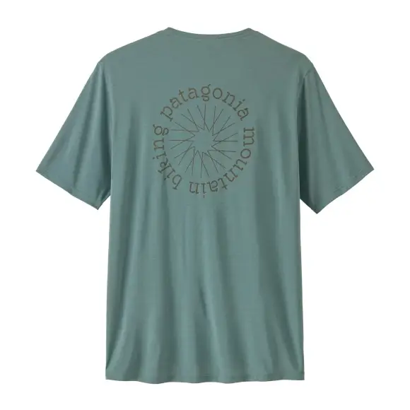 Koszulka trekkingowa męska Patagonia Capilene Cool Daily Shirt Spoke Stencil Blue Sage - Light Blue Sage X-Dye Ostatnie sztuki