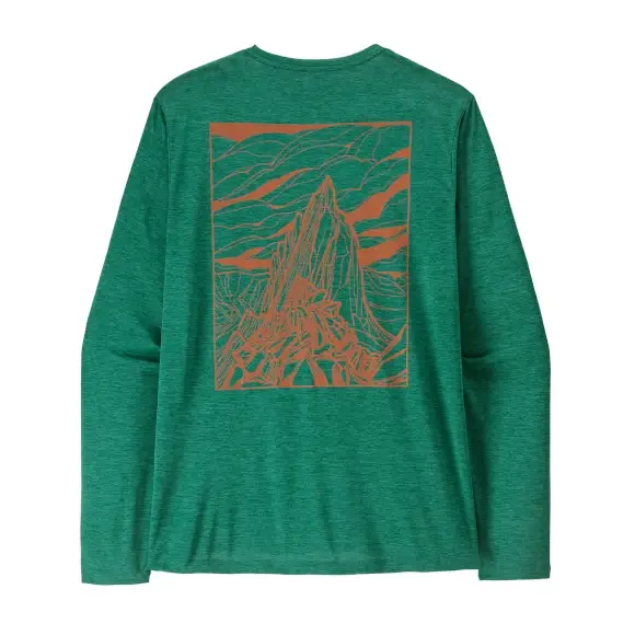 Bezpieczne zakupy Koszulka męska Patagonia Long-Sleeved Capilene Cool Daily Shirt - Cloud Crag Gem Green - Light Gem Green X-Dye