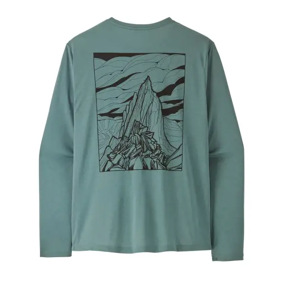 Koszulka męska Patagonia Long-Sleeved Capilene Cool Daily Shirt - Cloud Crag Blue Sage - Light Blue Sage X-Dye Ostatnie sztuki