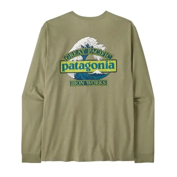 Super okazja Koszulka z długim rękawem Patagonia Long-Sleeved Great Waves Responsibili-Tee Gumtree Green