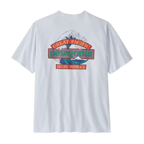 Koszulka męska Patagonia Great Waves Responsibili-Tee White Rabat