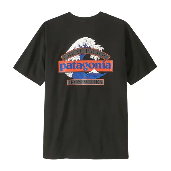 Tylko do końca tygodnia Koszulka męska Patagonia Great Waves Responsibili-Tee Black