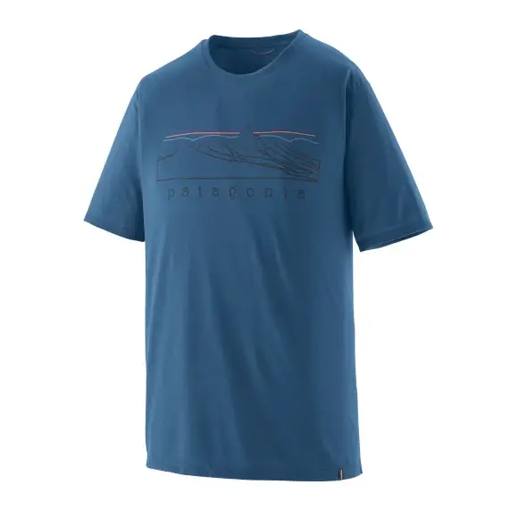 Koszulka szybkoschnąca męska Patagonia Capilene Cool Trail Stratapeaks Aquatic Blue Do wyczerpania zapasów