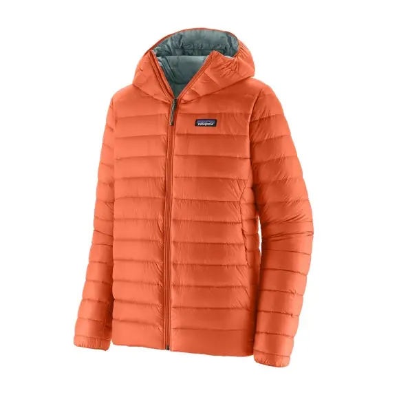 Ekspresowa dostawa Kurtka puchowa męska Patagonia Down Sweater Hoody Coal Orange