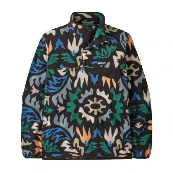 Bluza polarowa Patagonia Lightweight Synchilla Snap-T Fleece Pullover Kaleido: Black Ostatnia szansa