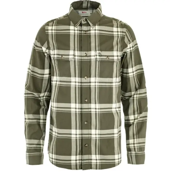 Koszula flanelowa męska Fjallraven Ovik Lite Flannel Shirt Laurel Green-Chalk White Kup online