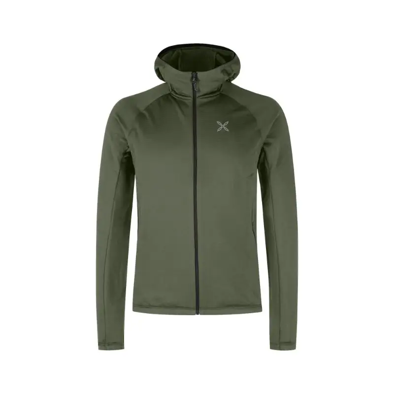 Ostatnie sztuki Bluza polarowa męska Montura Fadis Grid Hooded Maglia Sage Green