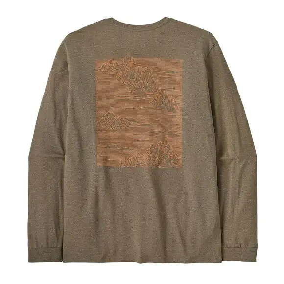 Premium Koszulka męska Patagonia Long-Sleeved Strataspire Responsibili-Tee Wing Grey