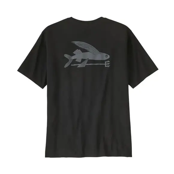 Koszulka męska Patagonia Responsibili-Tee Flying Fish Ink Black Cena promocyjna