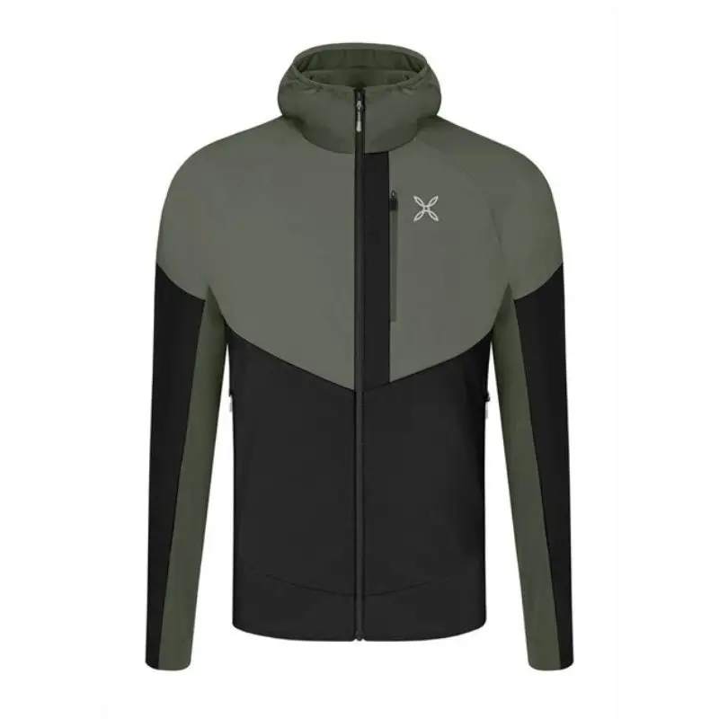Bestseller Bluza rozpinana męska Montura Spitze Maglia Black/Sage Green