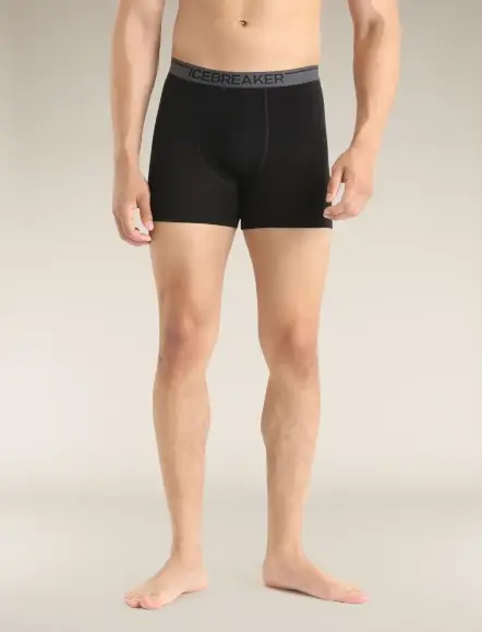 Sprawdź teraz Bokserki merino Icebreaker Anatomica Boxers Black