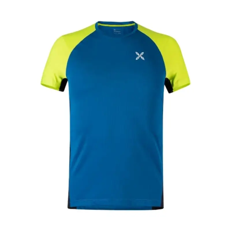 Wyprzedaż Koszulka Montura Join T-Shirt Deep Blue/Lime Gree
