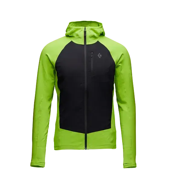 Hit sprzedaży Bluza męska Black Diamond Coefficient LT Hybrid Hoody Lime Green Black