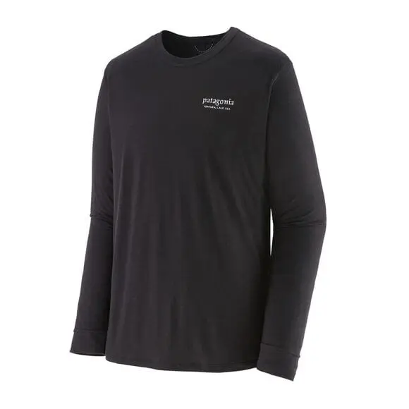 Szybka wysyłka Koszulka męska z długim rękawem Patagonia Capilene Cool Merino Graphic Shirt Black
