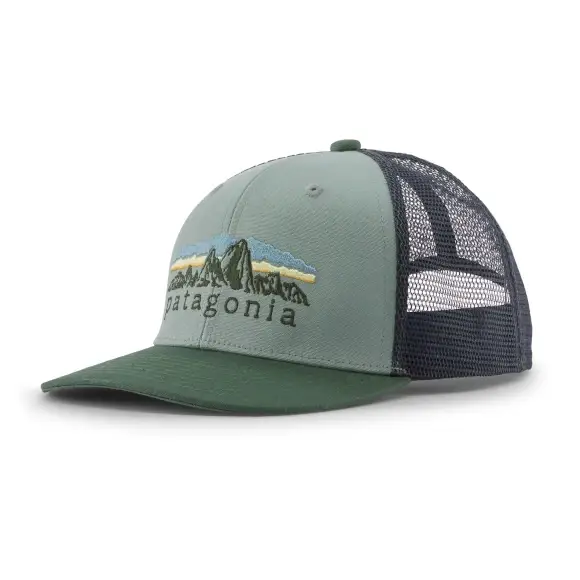 Czapka z daszkiem dziecięca Patagonia Kids Trucker Hat Fitz Roy Foothills: Cover Green Okazja
