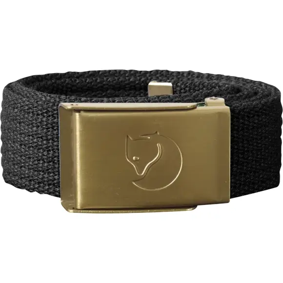 Pasek do spodni dla dzieci Fjallraven Kids Canvas Brass Belt Dark Grey Wyjątkowa oferta