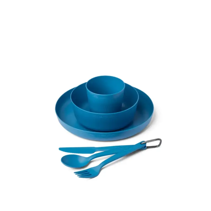Darmowy zwrot Zestaw naczyń turystycznych Sea to Summit Camp Dinnerware Set 6P Cendre Blue