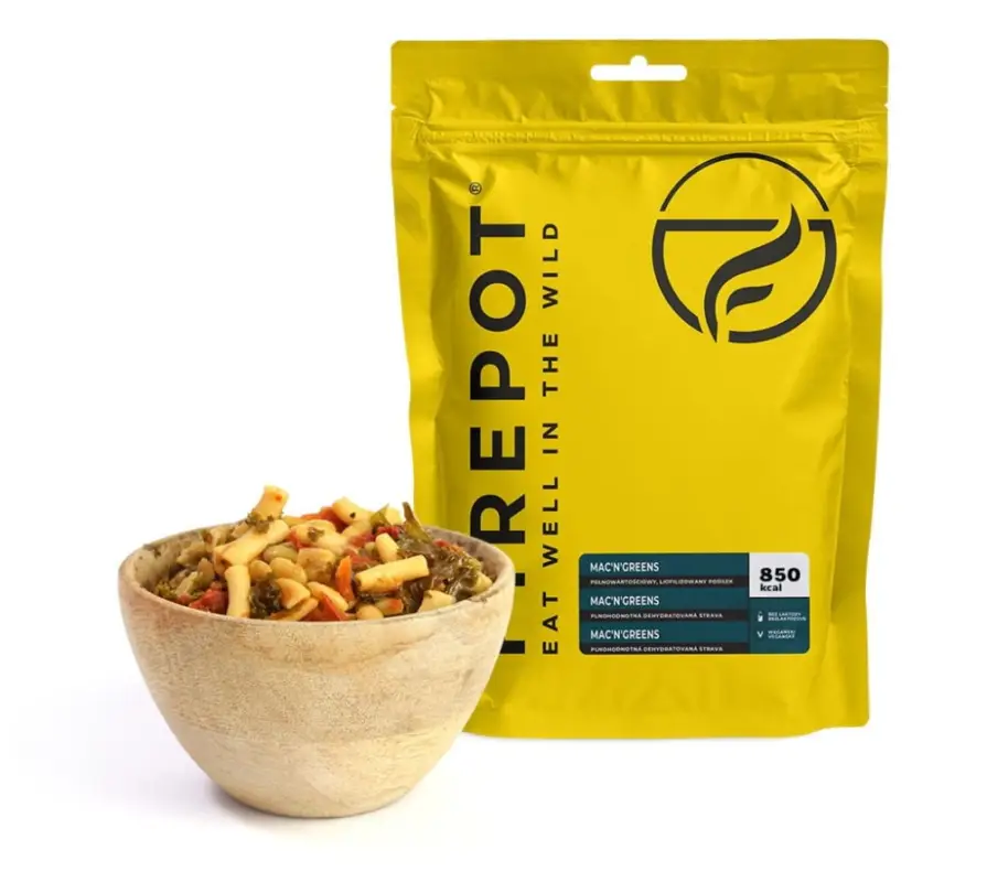 Dostępne od ręki Danie liofilizowane Mac'n'Greens XL, 200g FIREPOT