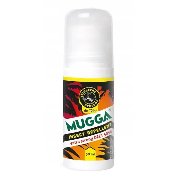 Mleczkona komary i kleszcze Mugga Roll-on DEET 50% 50ml Ostatnie sztuki