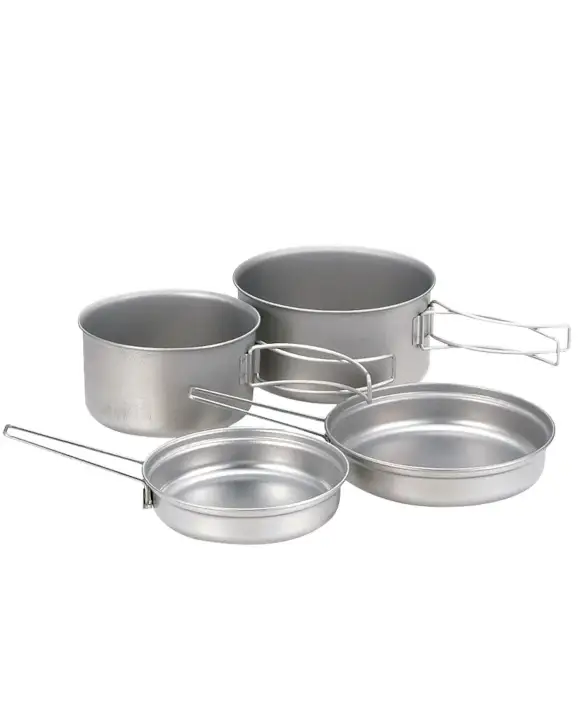 Łatwy zwrot Zestaw naczyń Snow Peak Titanium Multi Compact Cooker Set