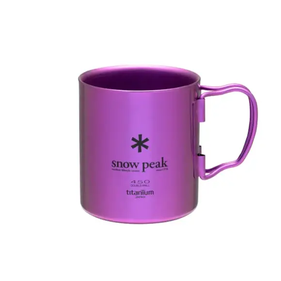 Kubek Snow Peak Titanium Double Wall 450 MugPurple Dostępne od ręki