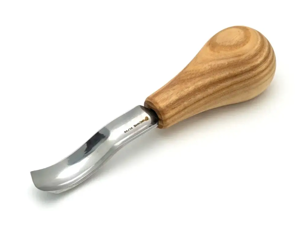 Dłuto wygięte krótkie - BeaverCraft P8a/14 - Palm-size short bent gouge. Sweep №8 Oferta limitowana