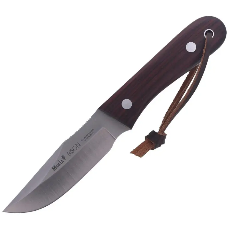 Nie przegap Nóż Muela Skinner Palisander Wood 90mm (BISON-9NL)