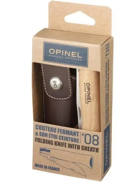 Nóż Opinel Inox Natural 8 z Etui Ostatnie sztuki
