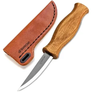 Bezpieczne zakupy Nóż rzeźbiarski z pochwą skórzaną - BeaverCraft C4S