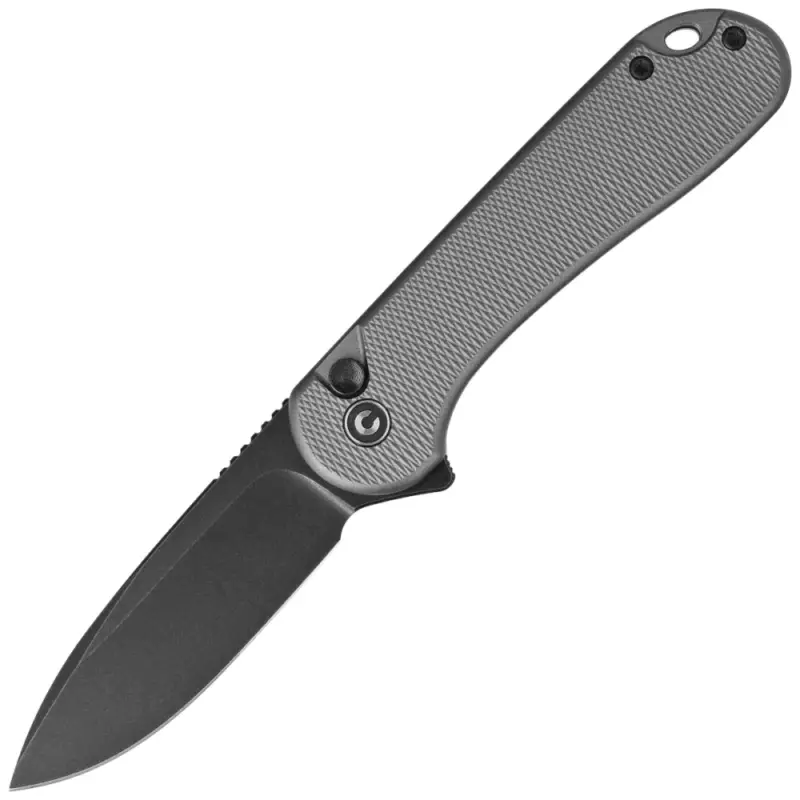 Nóż składany CIVIVI Button Lock Elementum II Gray Aluminium, Black Stonewashed Nitro-V (C18062PD-1) Hit cenowy