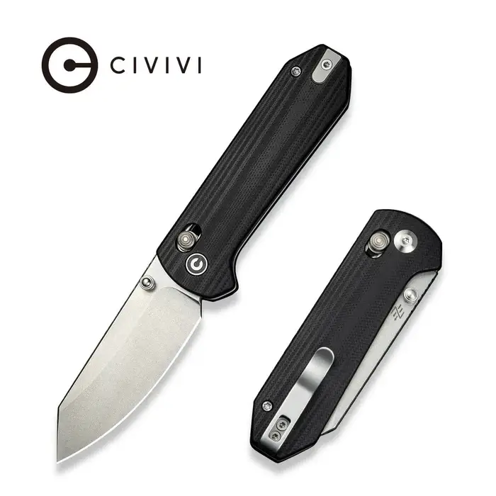 Wybór klientów Nóż składany Civivi Yonder Black G10, Stonewashed 14C28N by Zac Whitmore (C23073-1)