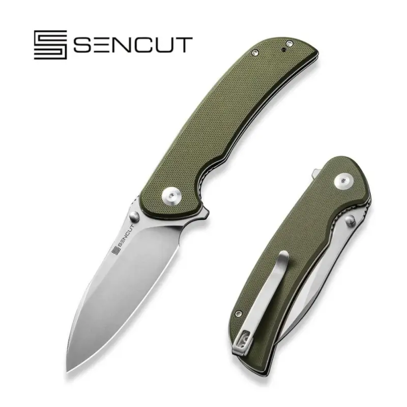 Nóż składany Sencut Borzam OD Green G10, Satin 9Cr18MoV (S23077-1) Tani
