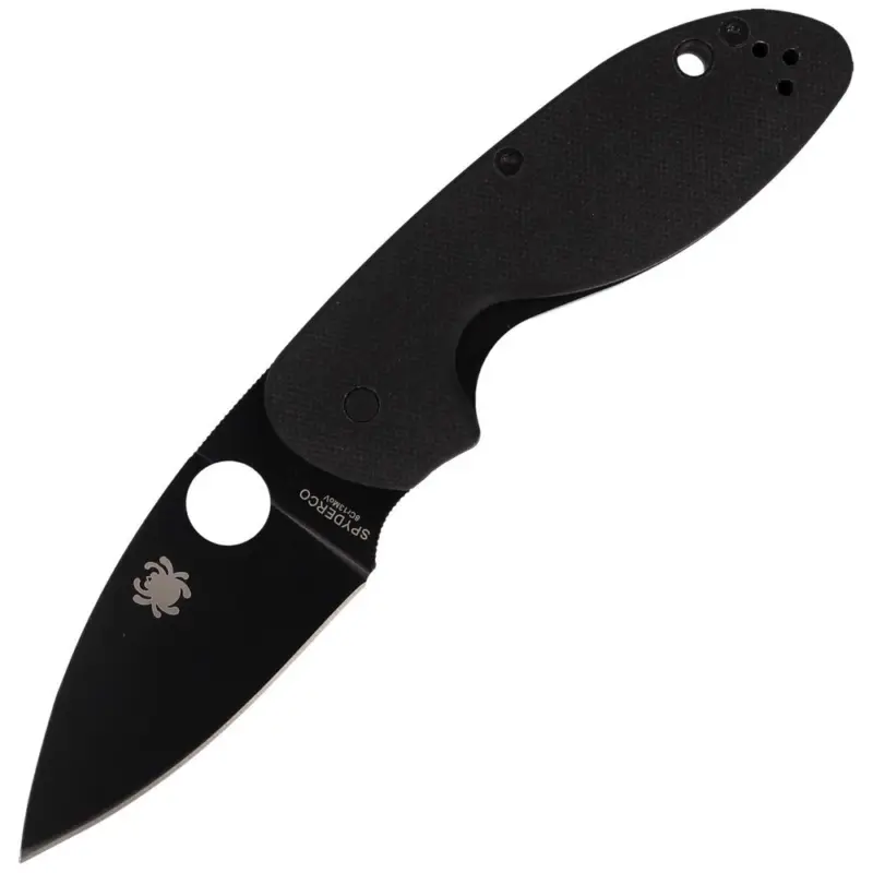 Wybór klientów Nóż składany Spyderco Efficient G-10 Black / Black Blade Plain - C216GPBBK