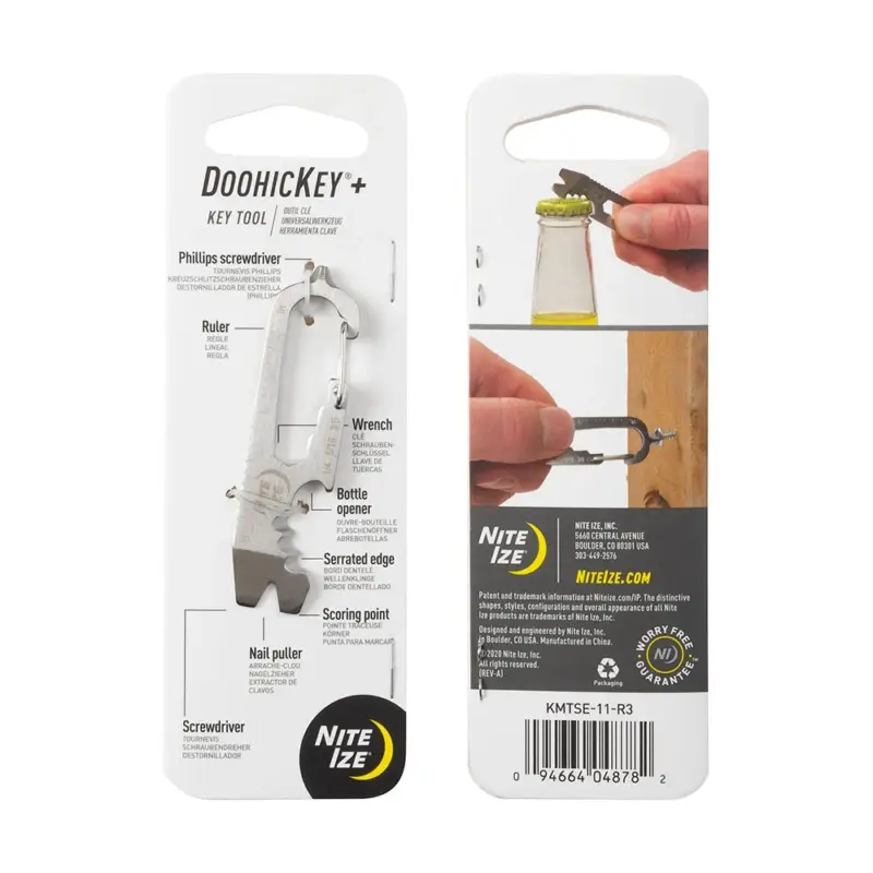 Rabat Brelok - MicroTool - Nite Ize - DoohicKey+Key-Tool - Srebrny