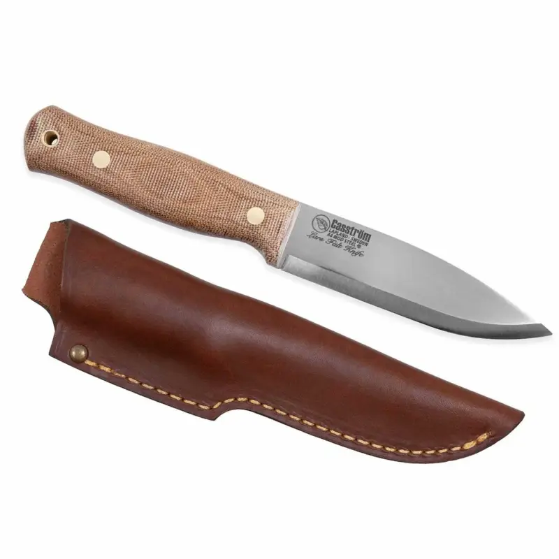Super okazja Casström - Nóż Lars Fält A8 Leather - Canvas Micarta
