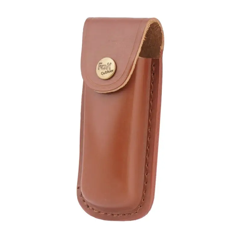 FOX Outdoor - Skórzane etui na nóż składany - Brązowe Hit cenowy